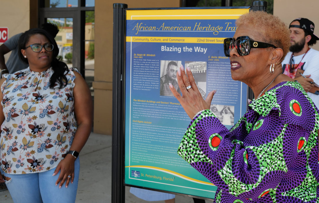 A photo of volunteers at the Youth Griot Program event