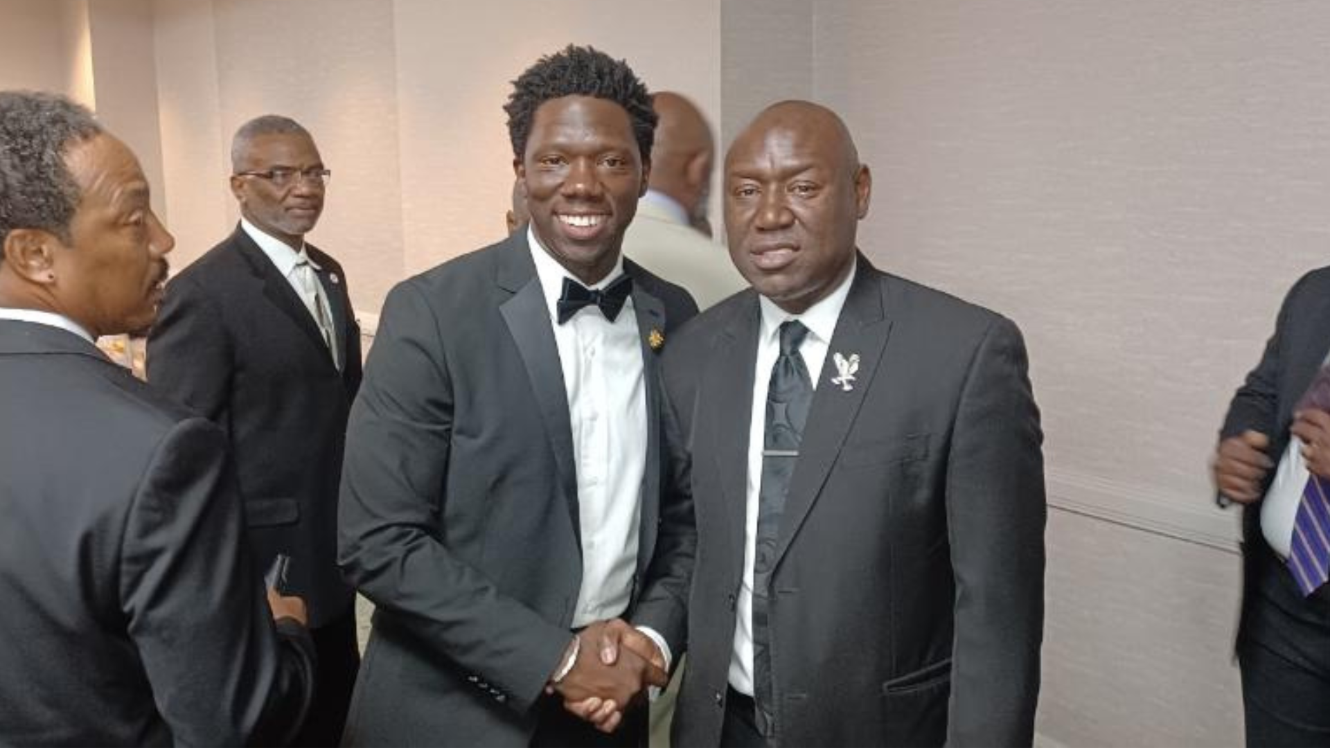 Marcus Brooks (left) with attorney Ben Crump at the St. Petersburg NAACP Freedom Fund Gala